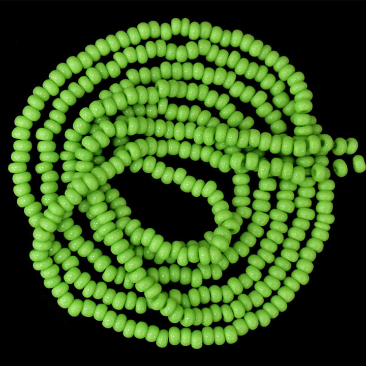 Seed Bead Strings in Light Green Color 