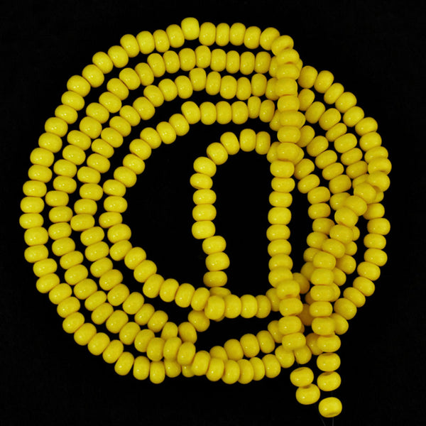 Seed Bead Strings in Lemon Yellow Color 