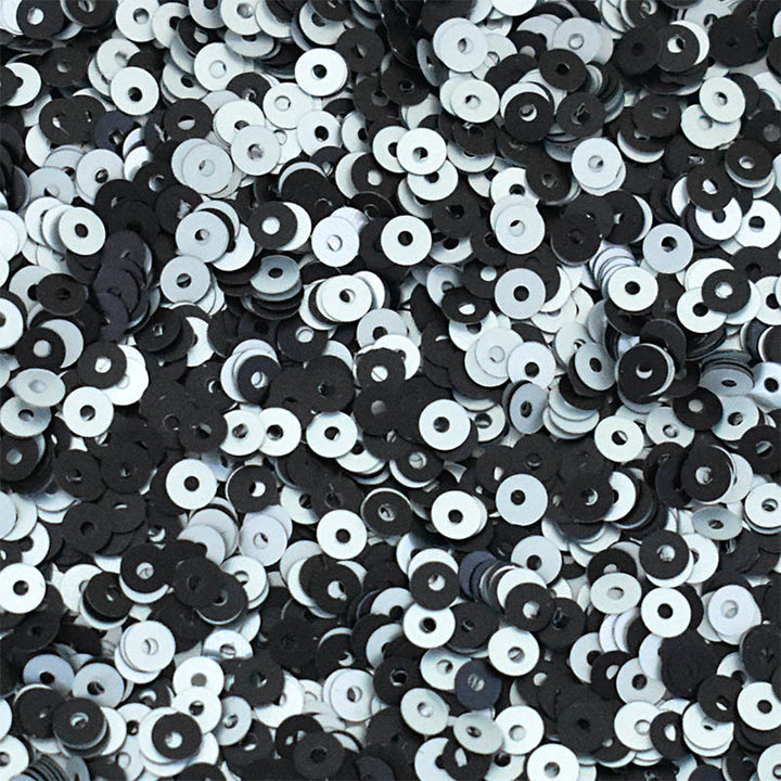  Black and Silver round shape sequins