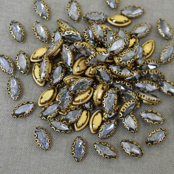 Black Diamond Color Sew on Glass Crystal Stone