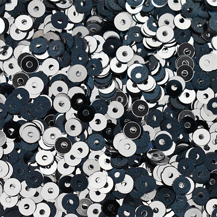  Dark Navy and Silver round shape sequins