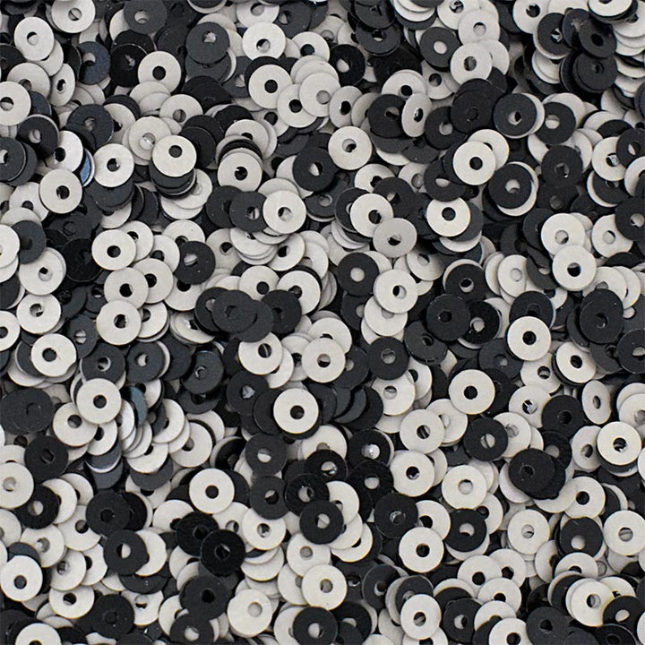 Black and Beige round shape sequins