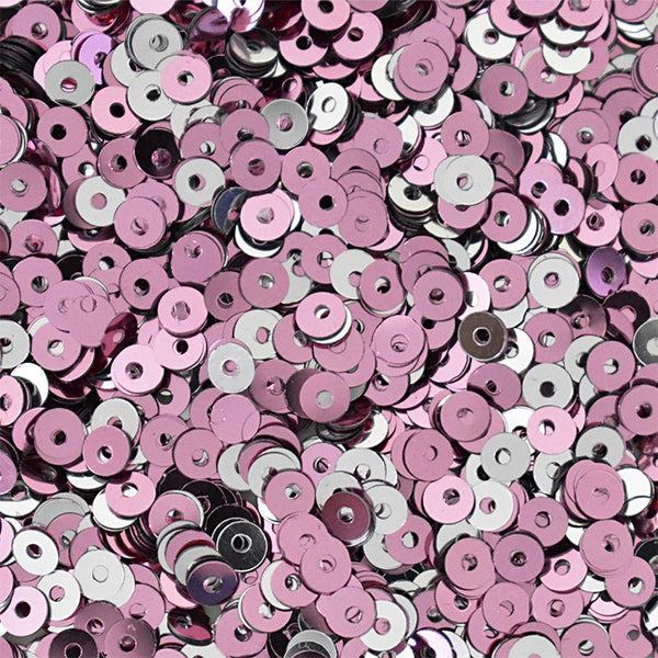 Light Pink and Silver round shape sequins