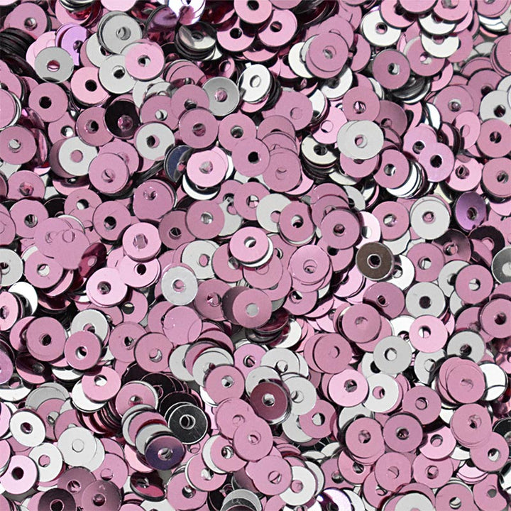 Light Pink and Silver round shape sequins