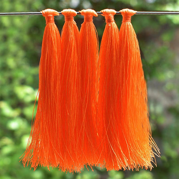 Neon Light Orange color Polyester Tassels