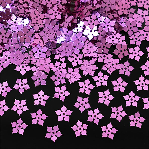 Light Plum Color Flower Sequins