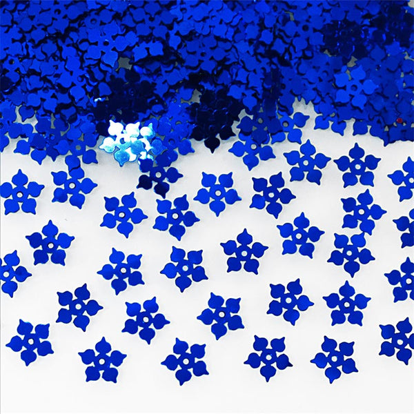 Royal Blue Color Flower Sequins