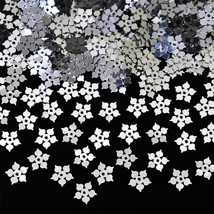 Silver Color Flower Sequins