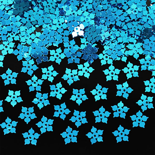 Sky Blue Color Flower Sequins