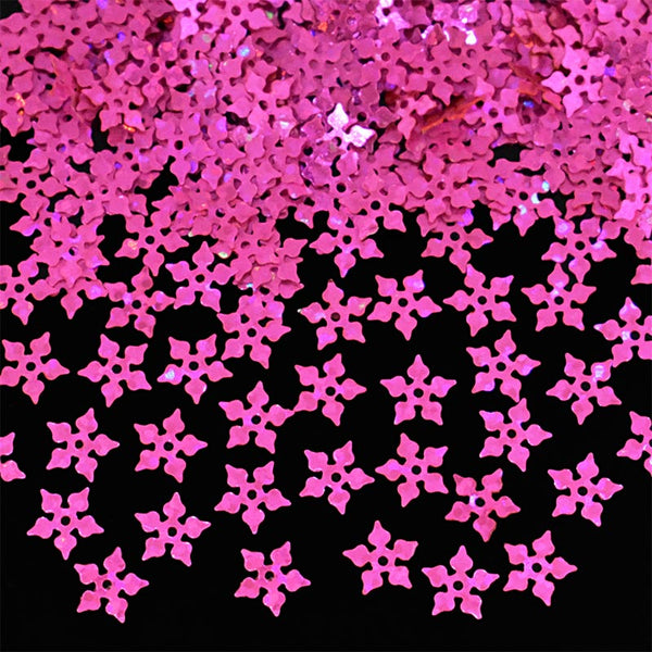 Pink Color Flower Sequins