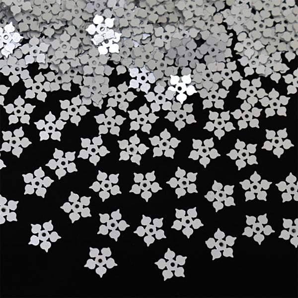 Silver Color Flower Sequins