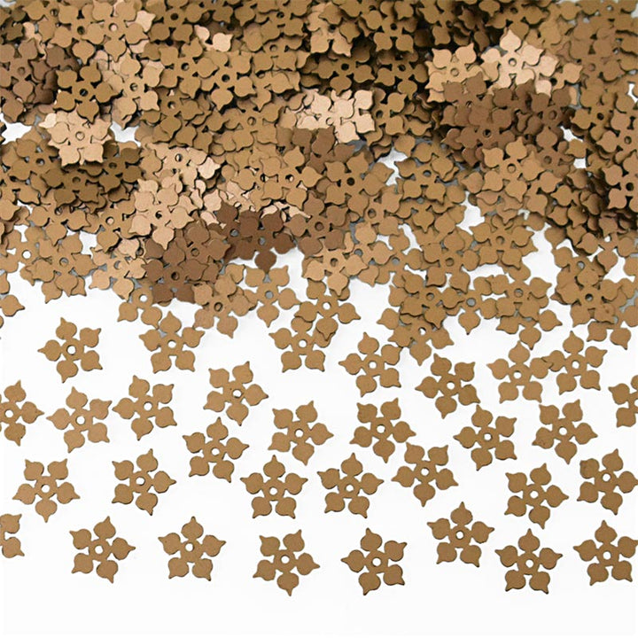 Antique Gold Color Flower Sequins