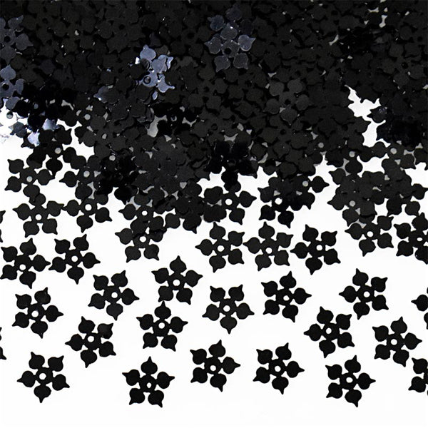  Black Color Flower Sequins