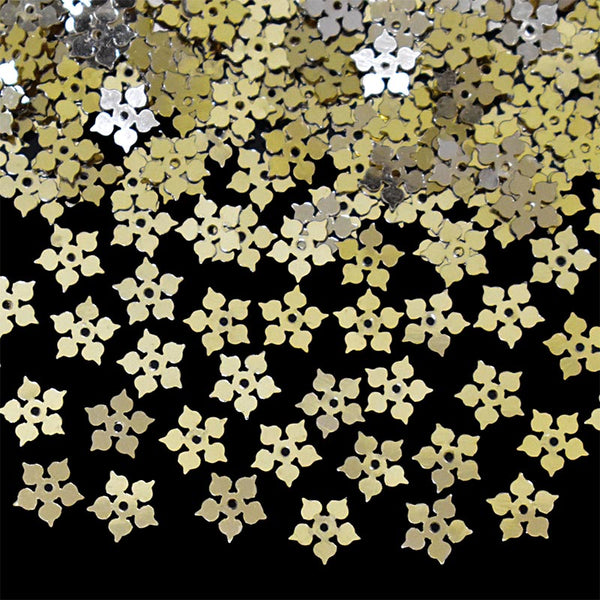 Pale Gold Color Flower Sequins