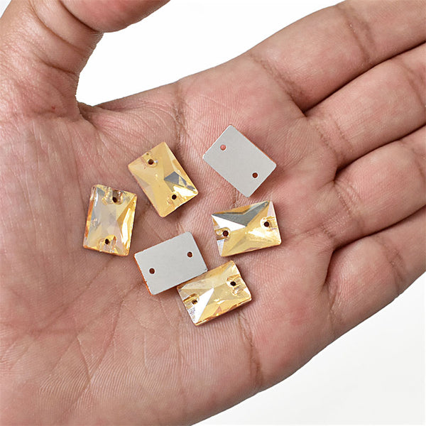  Golden Shadow Color Sew on Glass Crystal Stone