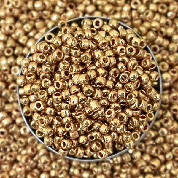 Seed Beads in Uni-Gold Color 