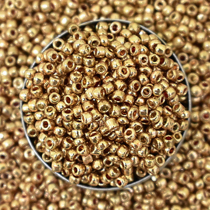 Seed Beads in Uni-Gold Color 