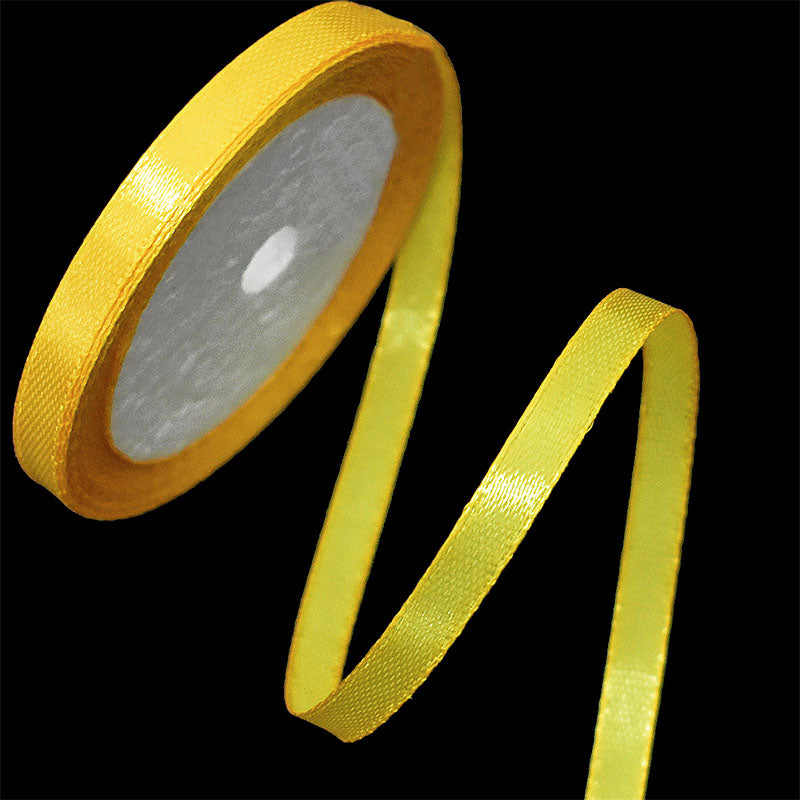Buy Yellow color satin ribbon online at wholesale price ...