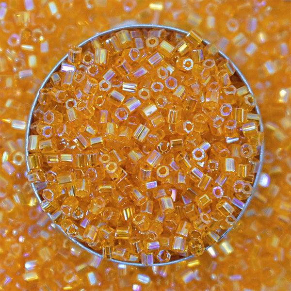 Light Orange Color Miyuki Hexagon 2Cut Beads