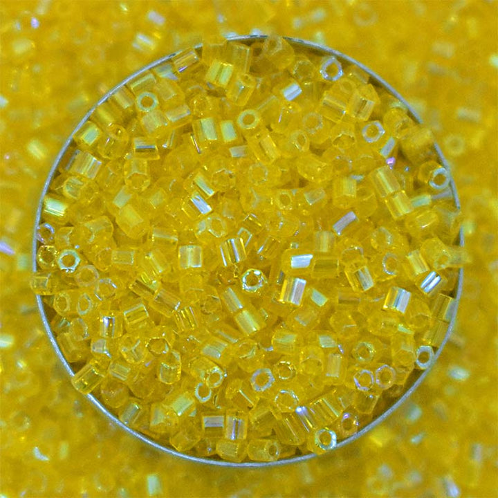  Yellow Color Miyuki Hexagon 2Cut Beads