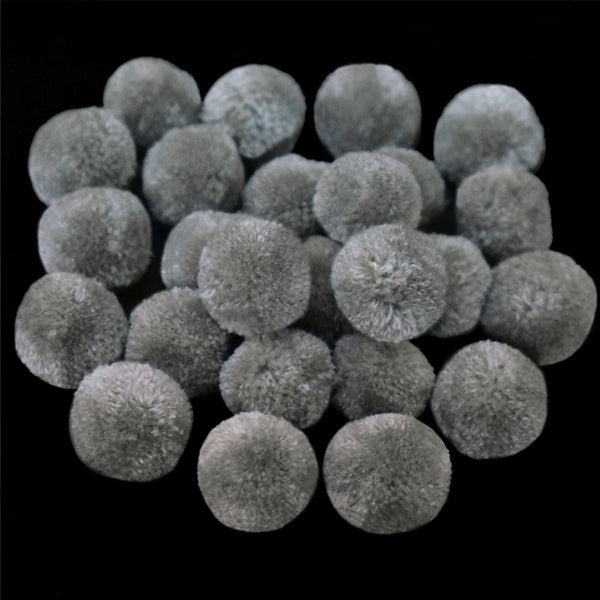 Grey Color Pom poms