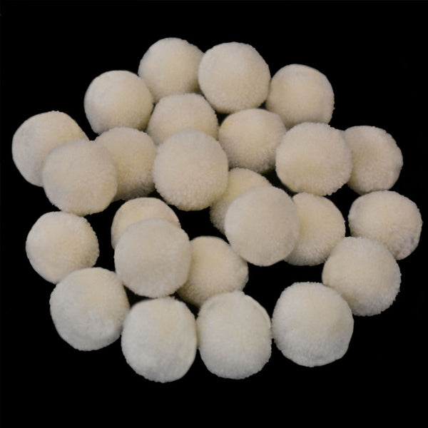 Off White Color Pom poms