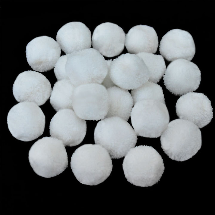 White Color Pom poms