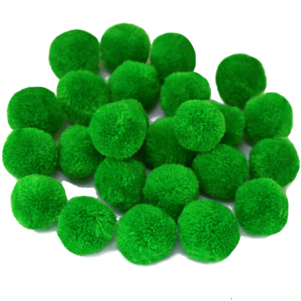 Green Color Pom poms