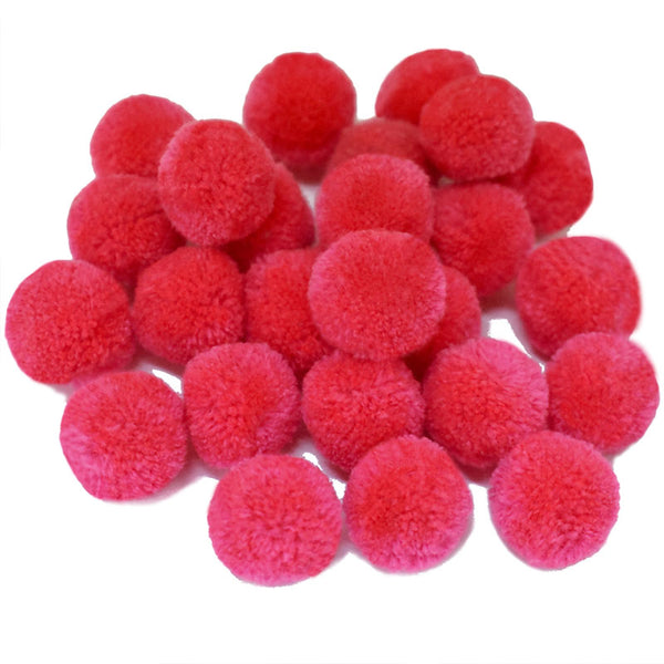 Neon Pink Color Pom poms