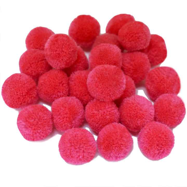 Neon Pink Color Pom poms