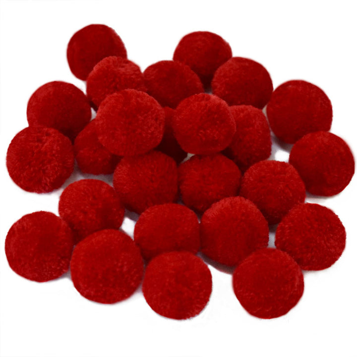 Red Color Pom poms