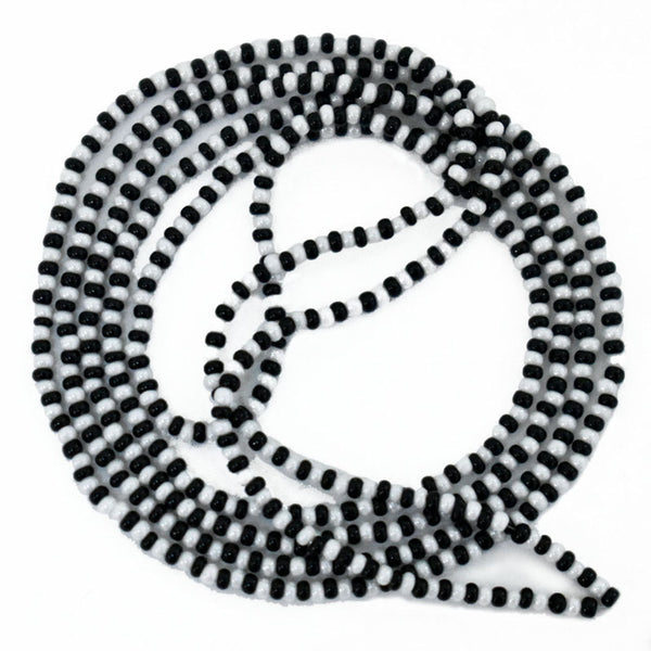 Seed Bead Strings in White and Black Color 