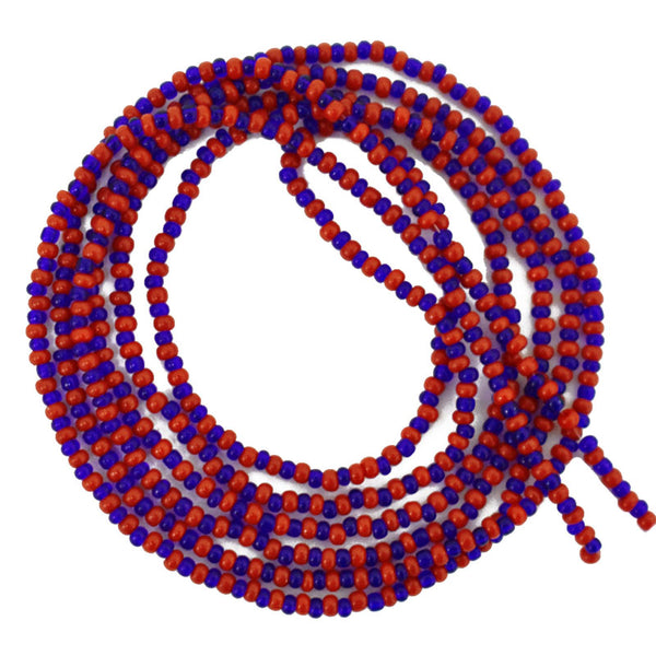  Seed Bead Strings in Red and Royal Blue Color 