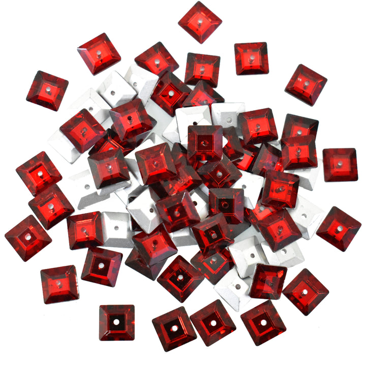 Dark Red Color Sew on Glass Crystal Stone