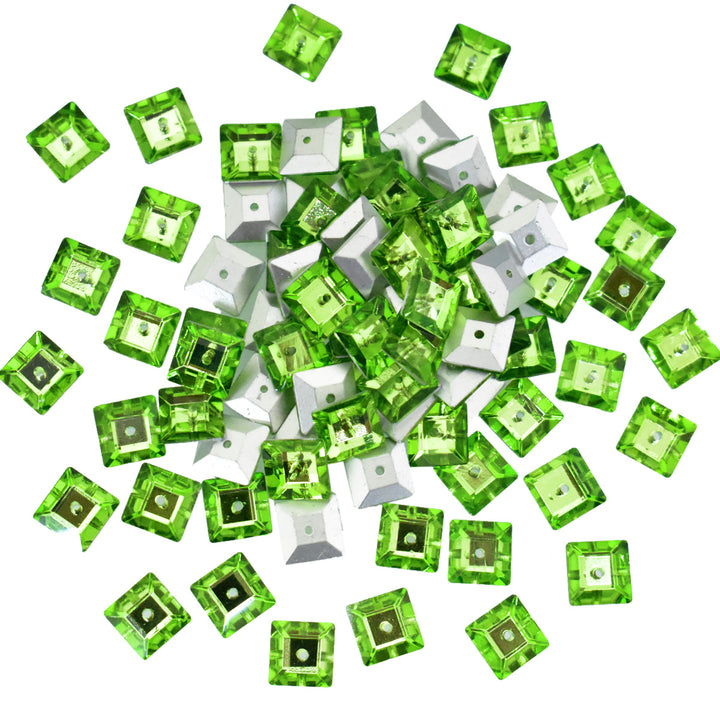 Green Color Sew on Glass Crystal Stone