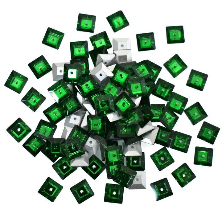Dark Green Color Sew on Glass Crystal Stone