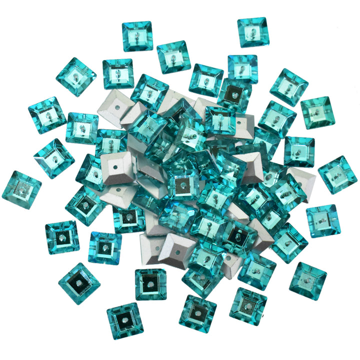 Sky Blue Color Sew on Glass Crystal Stone