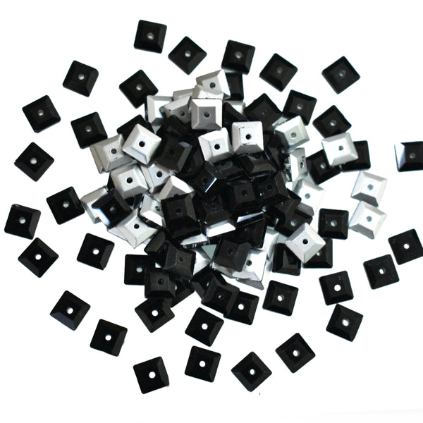 Black Color Sew on Glass Crystal Stone