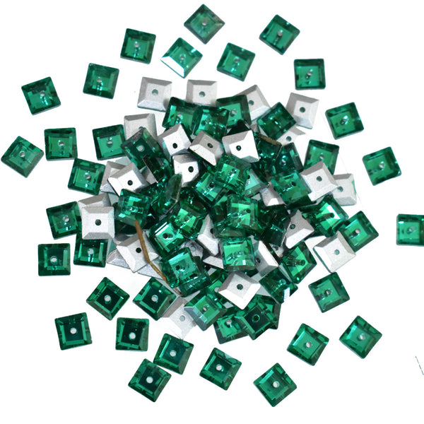 Teal Green Color Sew on Glass Crystal Stone