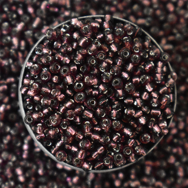 Seed Beads in Plum Color 