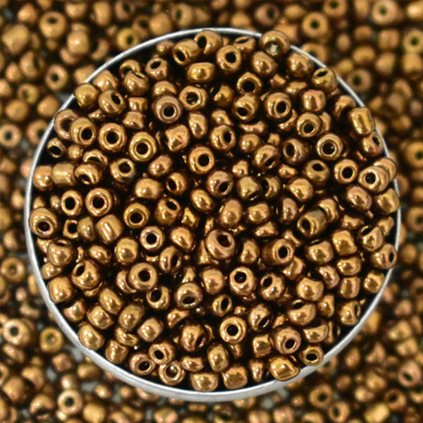 Seed Beads in Dark Gold Color 