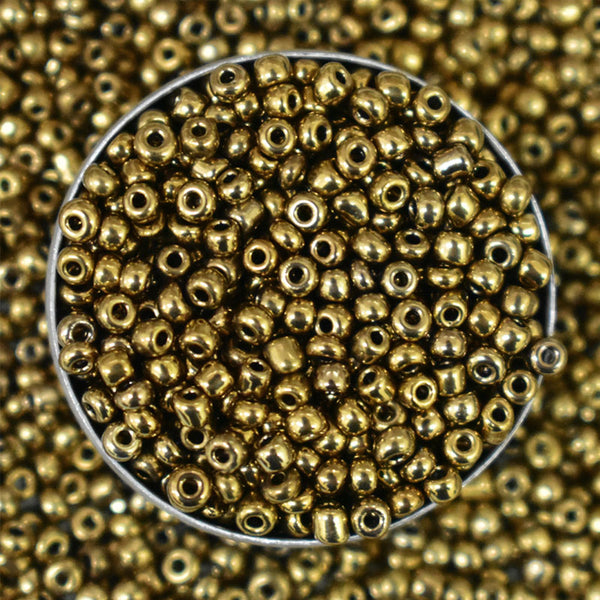 Seed Beads in Antique Gold Color 