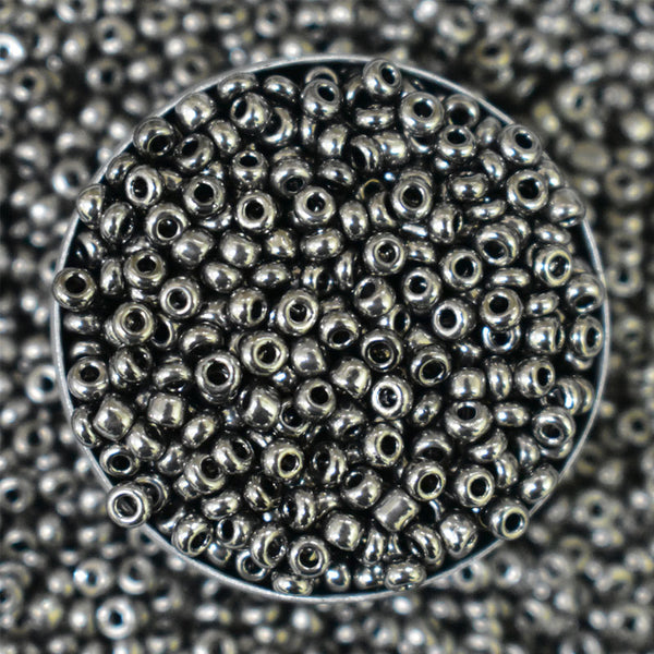 Seed Beads in Gunmetal Color 