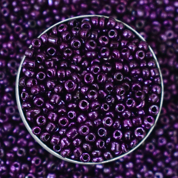 Seed Beads in Dark Purple Color 