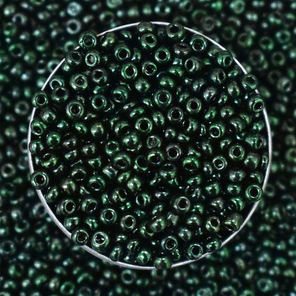 Seed Beads in Forest Green Color 