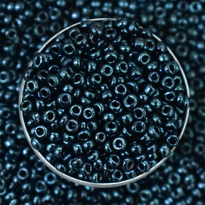 Seed Beads in Dark Teal Blue Color 