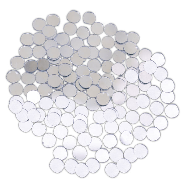 Round Shape  Shisha Mirror In Silver Color-EMB705