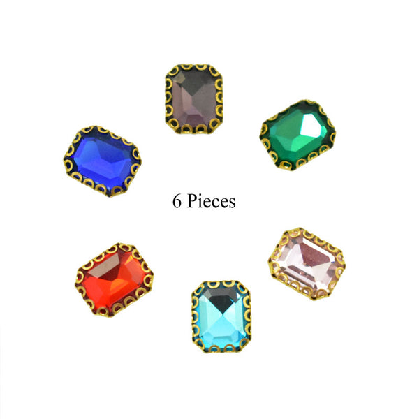 Mixed Color Sew on Glass Crystal Stone