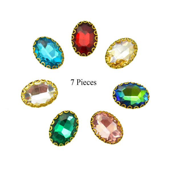 Mixed Color Sew on Glass Crystal Stone