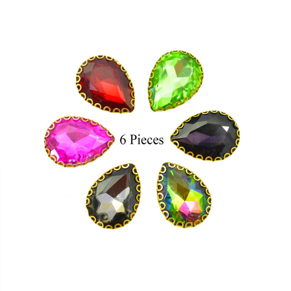 Mixed Color Sew on Glass Crystal Stone